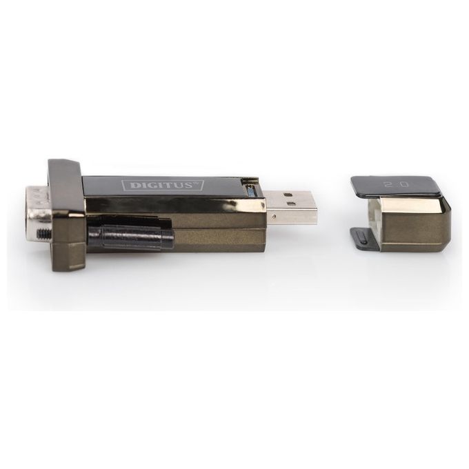 Digitus Adattatore per Seriali Usb 2.o A-M a DSUB9-M Nero