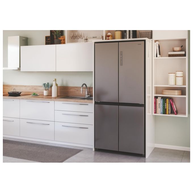 Candy CFQQ5T817EPS Frigorifero 4 Porte 467 L 181,5 cm Classe E Total No Frost 35 dB Multi-Airflow colore Argento
