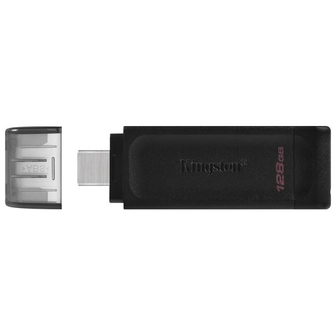 Kingston DataTraveler 70 Unita' Flash Usb 128Gb Usb Tipo-C 3.2 Gen 1 Nero