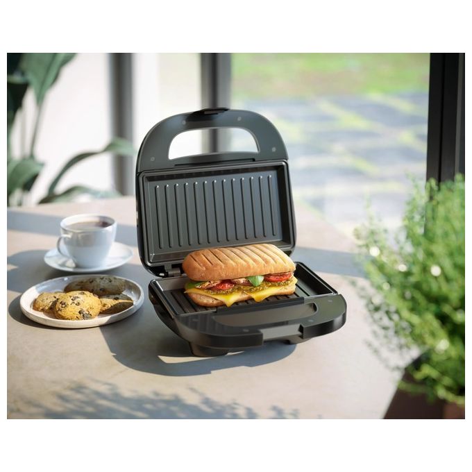 Philips HD2330-90 Serie 3000 Tostapane per Panini e Toast 750W piastra antiaderente colore Nero