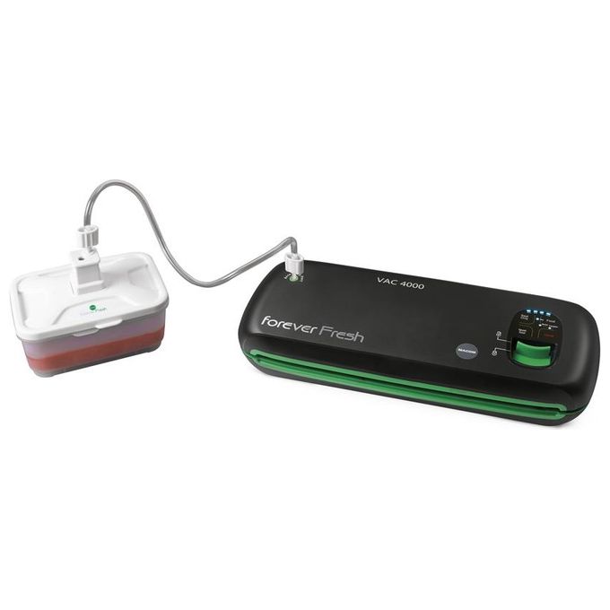 Macom VAC4000 Forever Fresh Macchina Sottovuoto Cordless Barra Sigillante 28 cm Autonomia 50 cicli USB colore Nero Verde