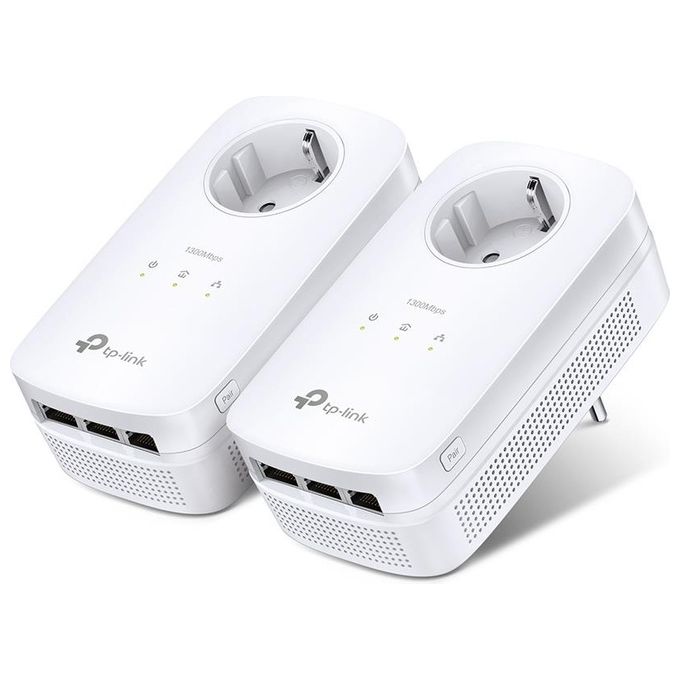 TP-LINK TL-PA8030P KIT Powerline AV1200 con 3 porte Gigabit e presa passante