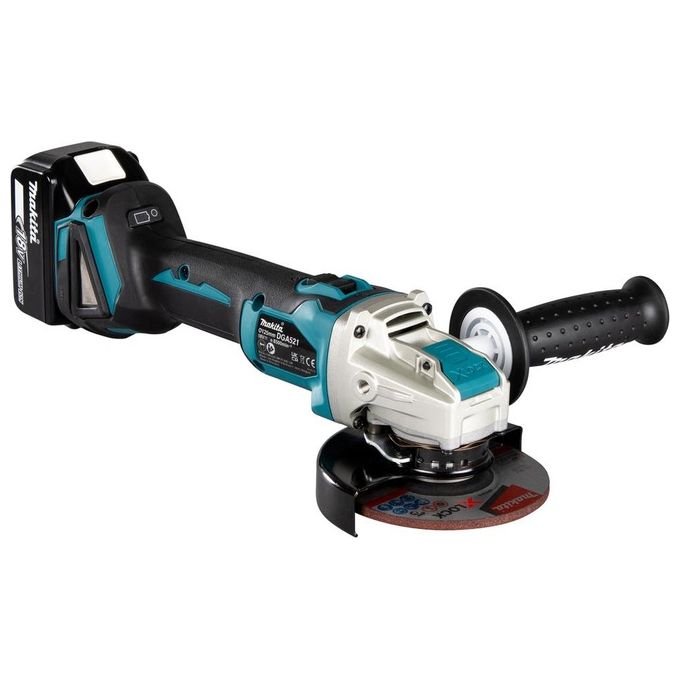 Makita DGA521ZX1 Smerigliatrice Angolare a Batteria 18V 125 mm Brushless X-LOCK 8500 rpm colore Blu Nero