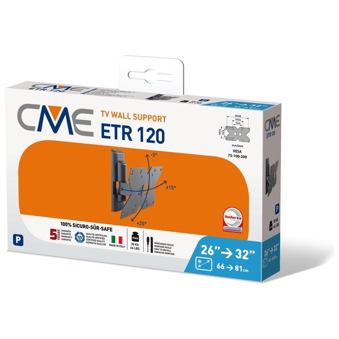 Meliconi CME ETR120 Supporto Tv da 26-32 Max 30kg