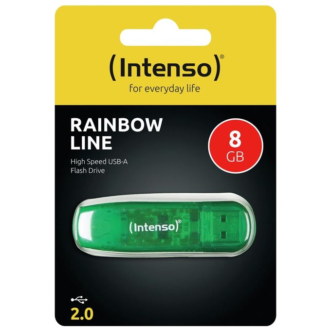 Intenso Flash Drive Usb2.0 8gb Rainbow Line