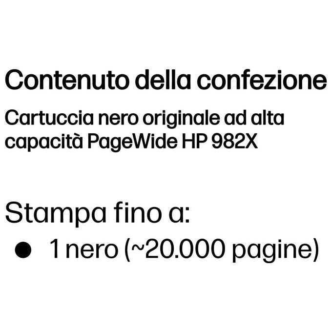 HP 982x Cartuccia d'Inchiostro Originale Alta Capacita' Nero