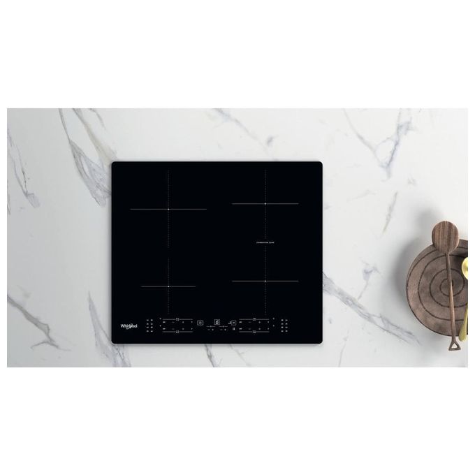 Whirlpool WBB8360NE Piano cottura a Induzione 59 cm 4 zone ConnexionZone Booster 6°Senso Touch colore Nero