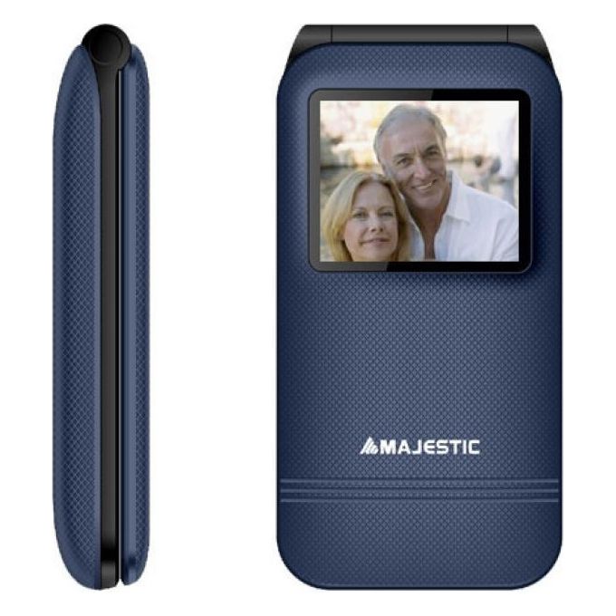 Majestic Telefono Cellulare a Conchiglia 1.77'' Bluetooth Blu