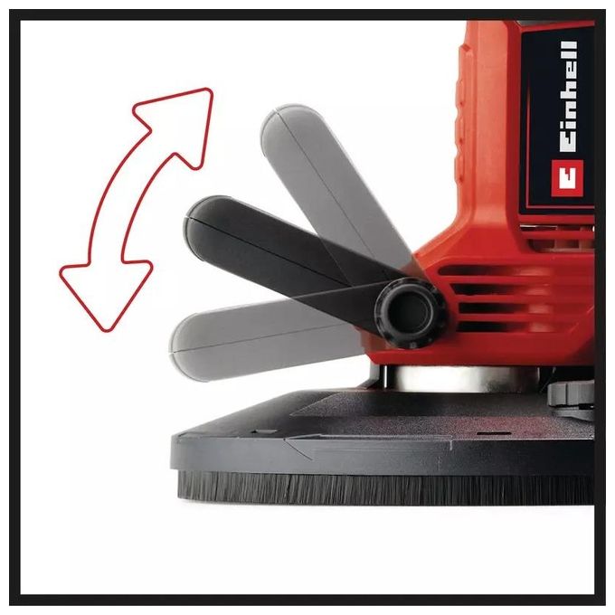 Einhell 4259945 TC-DWS 225 Levigatrice per cartongesso 1220 W con aspirazione integrata e regolazione velocita' da 1500 a 2300 rpm attacco velcro diametro 225 mm colore Nero