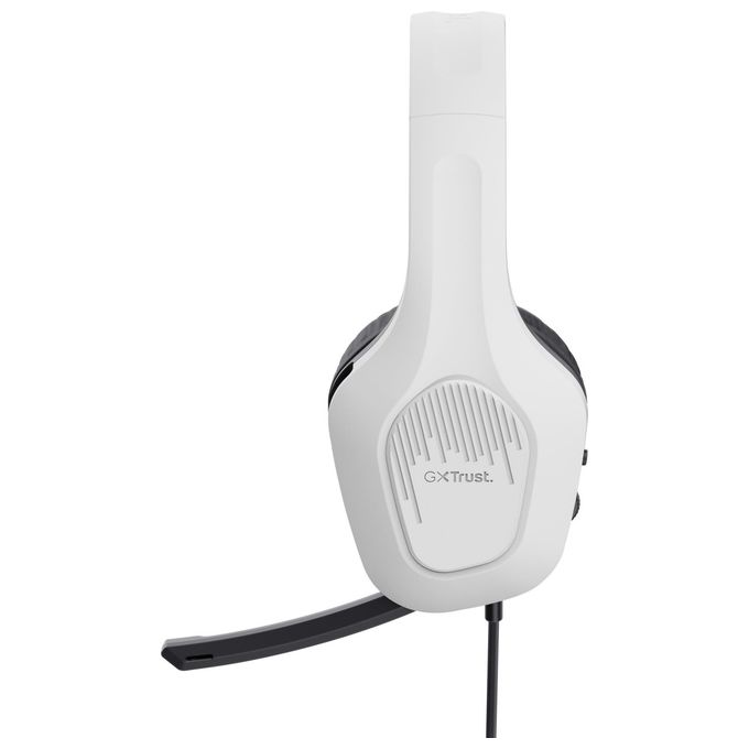 Trust Gaming GXT 415W Zirox Cuffie Gaming Leggere con Driver da 50 mm per PC, Xbox, PS4, PS5, Switch, Mobile, Jack Audio 3.5 mm, Cavo 2m, Cuffie con Microfono Over-Ear - Bianco