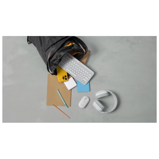 Logitech Pebble 2 M350s Mouse Ambidestro RF senza Fili  Bluetooth Ottico 4000 DPI Offwhite