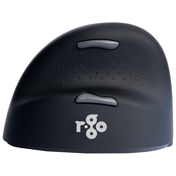 R Go Tools RGOHELELAWL Mouse Ergonomico HE Break Wireless per Mancini con Software di Pausa 5 Pulsanti Programmabili Batteria Ricaricabile colore Nero