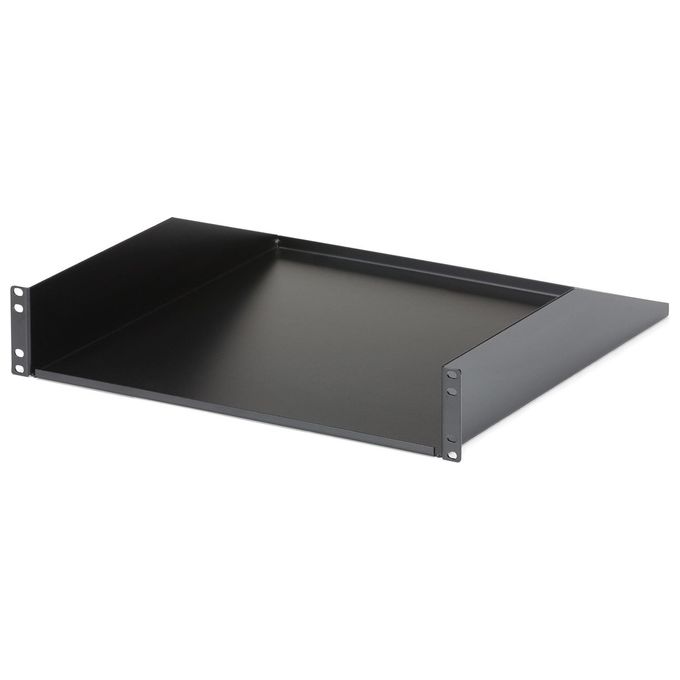 StarTech Scaffale cantilever per montaggio a rack 2U - Robusto ripiano per armadio server rack fisso - 56 kg