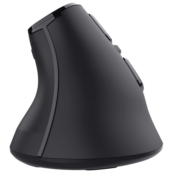 Trust 23731 Voxx Mouse Verticale Ergonomico Wireless RF Bluetooth 9 Tasti 2400 DPI Ricaricabile Display LED colore Nero