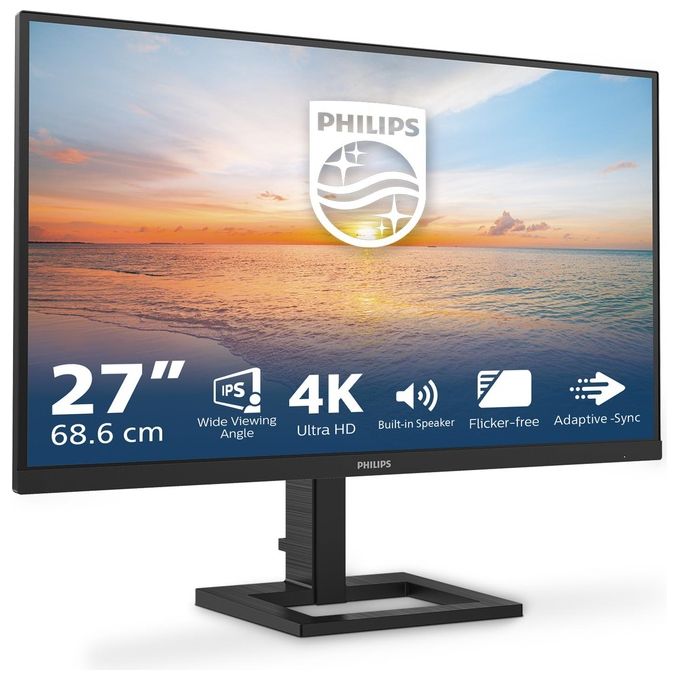Philips 27E1N1800AE-00 Serie 1000 Monitor PC 27'' 4K Ultra HD IPS LED HDR10 2xHDMI DisplayPort Altoparlanti colore Nero