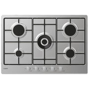 Candy CHW74WX - Piano cottura a gas 5 zone, (75 cm), Acciaio Inox