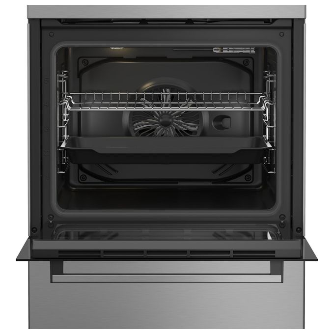 Beko FBE69100X Cucina a induzione Multifunzione 4 fuochi 72 L Classe A SteamShine Forno Elettrico Ventilato Grill (85x60x60 cm) colore Acciaio Inox