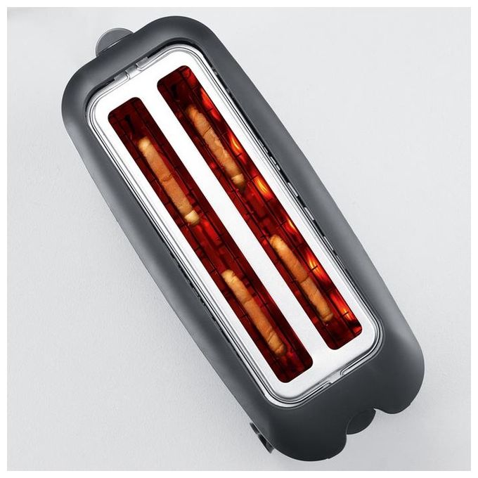 Severin AT 2509 Tostapane 4 fette Maxi 1400W Griglia Acciaio inossidabile Nero-argento opaco