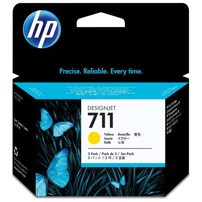 HP CZ136A DesignJet 711 Cartuccia Inkjet Confezione da 3 29 ml colore Giallo