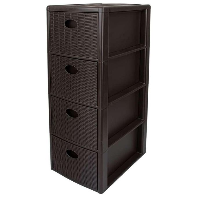 Stefanplast Cassettiera 4 Cassetti Slim Elegance Moka