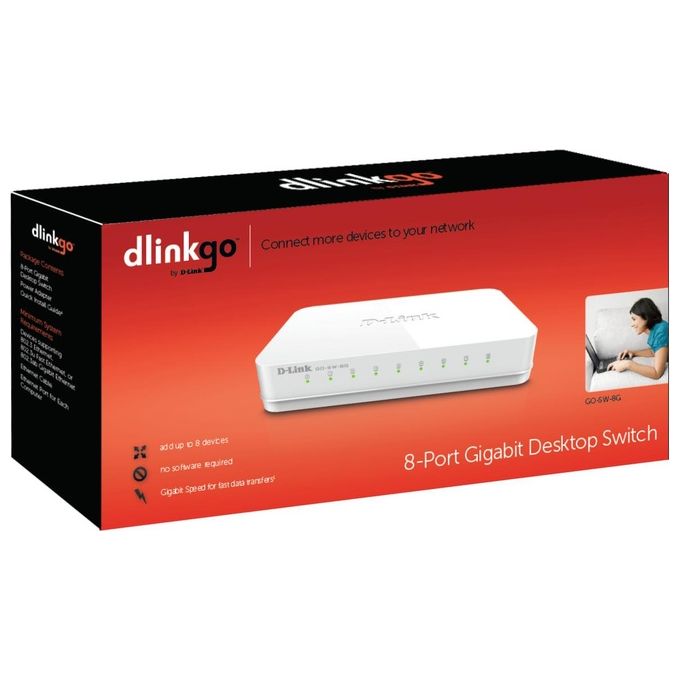 D-link Switch 8 Porte Giga 10-100-1000