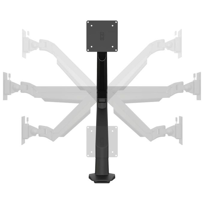Multibrackets 737167 M VESA Gas Lift Arm Singolo Braccio Monitor fino a 32'' morsetto da tavolo portata 10 Kg VESA 75x75 100x100 colore Argento
