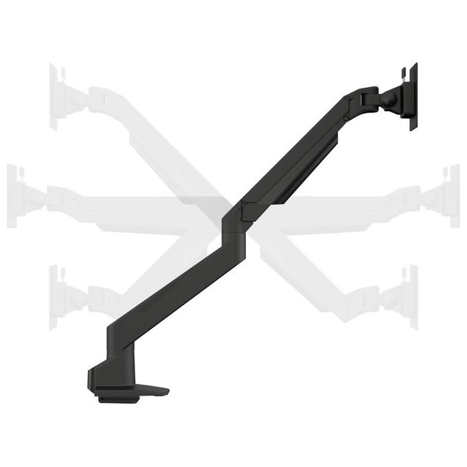 Multibrackets 737167 M VESA Gas Lift Arm Singolo Braccio Monitor fino a 32'' morsetto da tavolo portata 10 Kg VESA 75x75 100x100 colore Argento