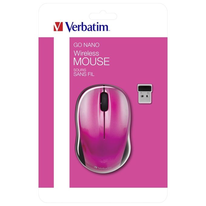 Verbatim go nano Wireless Mouse Black-Pink
