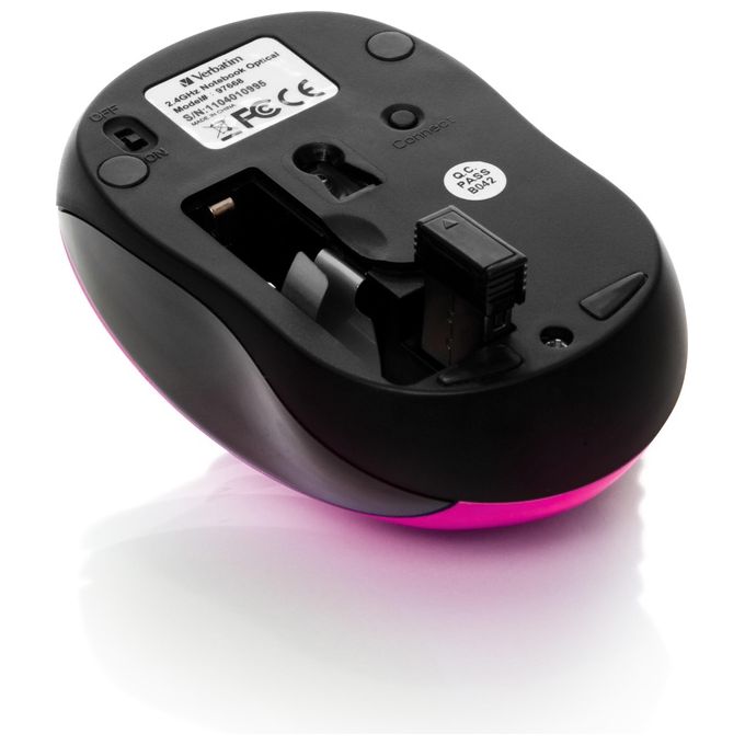 Verbatim go nano Wireless Mouse Black-Pink
