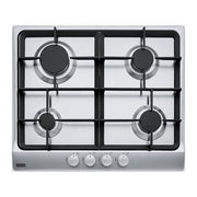Franke 106.0459.550 Smart Linear Piano cottura Gas 60 cm 4 fuochi Tripla Corona griglie ghisa colore Acciaio Inox