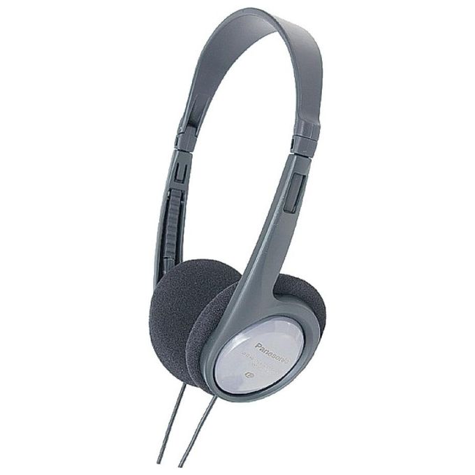 Panasonic RP-HT090E-H Cuffia Stereo con Cavo da 5 Metri Nero Grigio