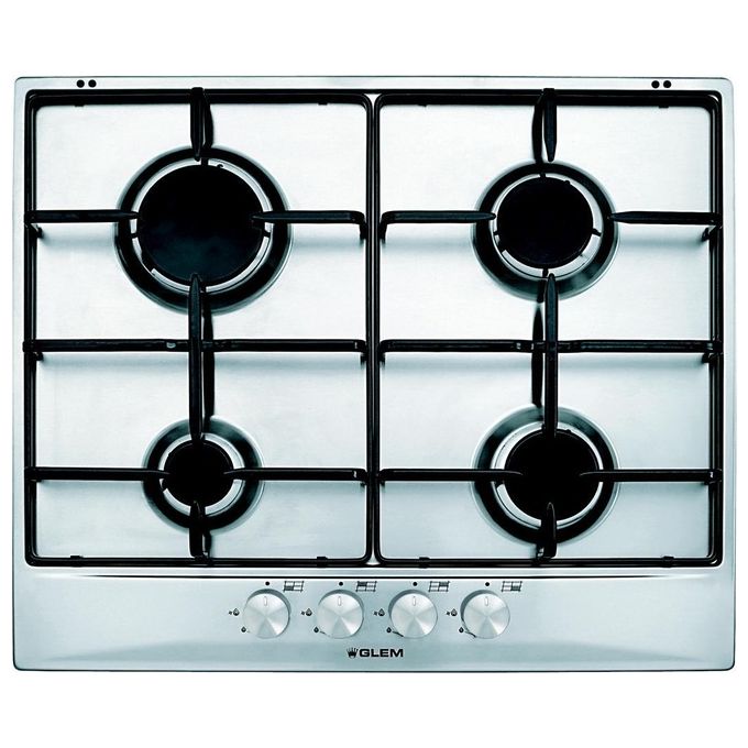 Glem Gas GT64IX Piano Cottura a Gas 4 Zone Cottura 60 cm Acciaio Inox
