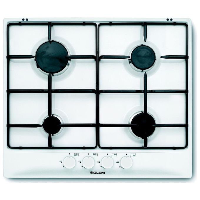 Glem Gas GT64WH Piano Cottura a Gas 4 Fuochi 60cm