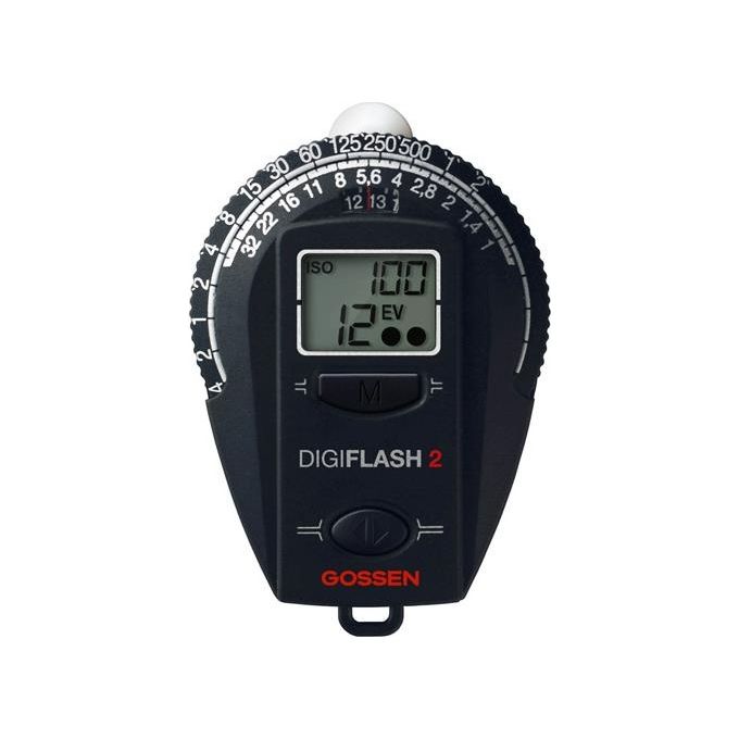 Gossen H263A Digiflash 2 Esposimetro Luce Ambientale e Flash LCD 25° angolo di misurazione colore Nero