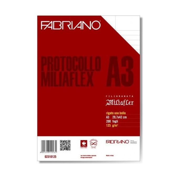 Fabriano Cf4 carta Rigato Uso Bollo A3