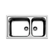 Apell LNG862IBC Serie Linear Lavello Acciaio inox  Spazzolato da Incasso 2 Vasche 86x50cm