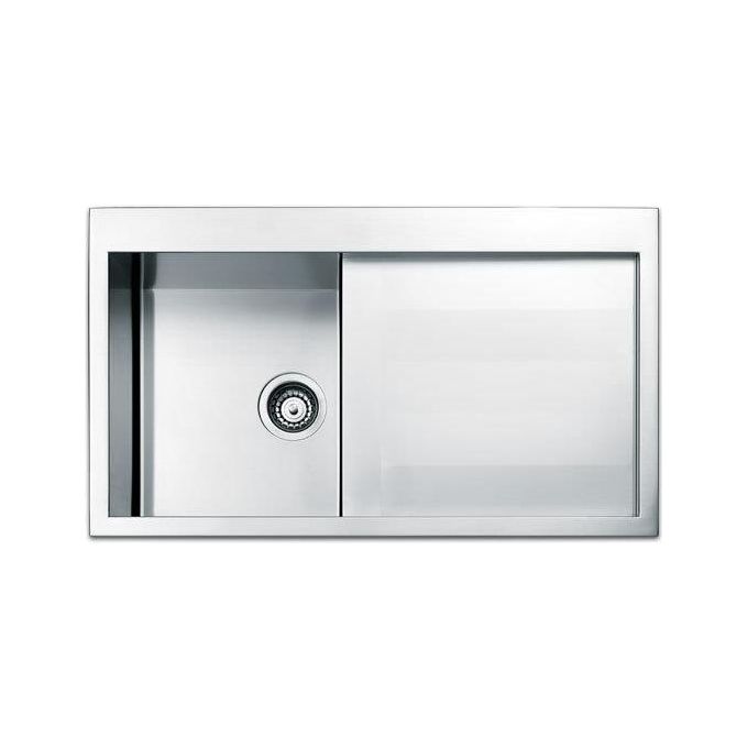 Apell SQ861IRSC Serie Amaltea Lavello da Incasso 86x50cm 1 Vasca a Sinistra Gocciolatoio Destro Acciaio Inox