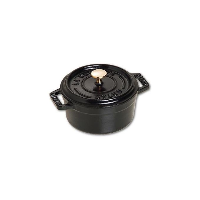 STAUB 1101025 Mini Cocotte Casseruola in Ghisa 0.25 L Adatta a Tutti i Piani Cottura inclusa Induzione colore Nero