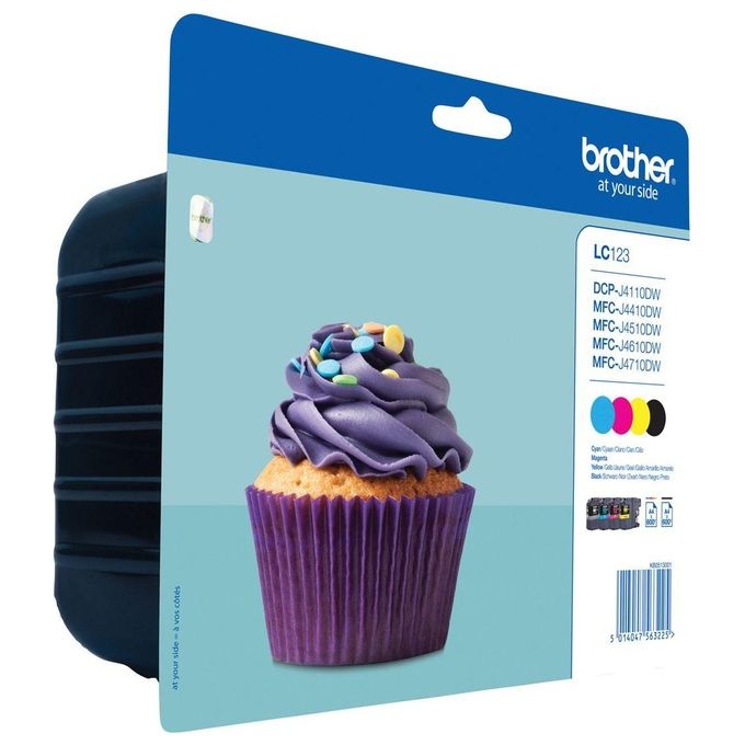 Brother  Cartucca Ink-jet Lc123 Valbp KIT_ 4 Cart Per Multifunzione-j4410dw-j4510dw-j4610dw-j4710dw-dcp-j4110dw