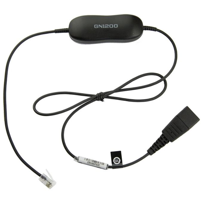 Jabra Smart Cord Cavo per cuffie nero per Aastra Dialog 42XX, 5446, Cisco IP Phone 78XX, Mitel 74XX, Dialog 4224, 44XX, Snom 71X