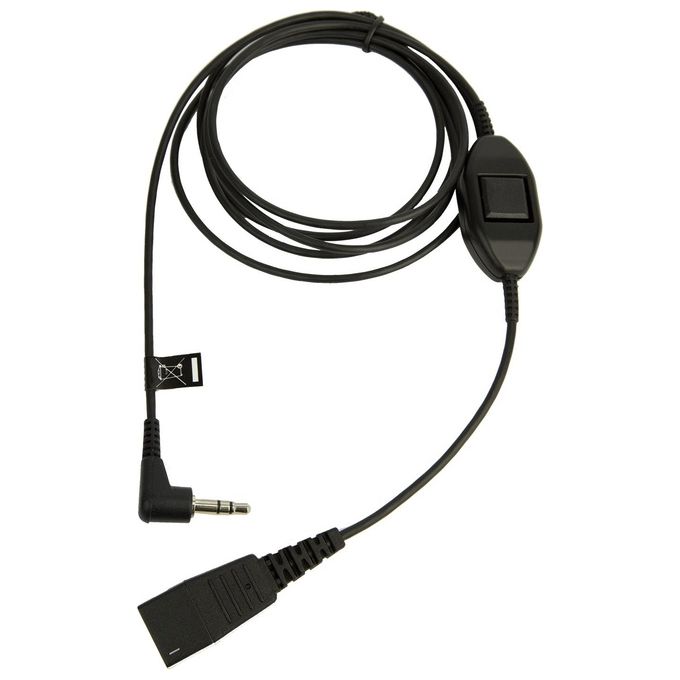 Jabra Cavo per cuffie disconnessione rapida (M) jack stereo da 3,5 mm (M) per Alcatel 8 Series IPTouch 4038, 4068