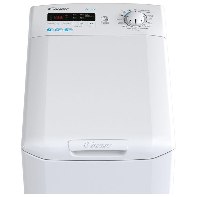 Candy Smart CST 272D3-1-11 Lavatrice a carica dall'alto 7Kg 1200 giri Classe C 16 programmi Sensore Kilo detector 41x60x86 Bianco