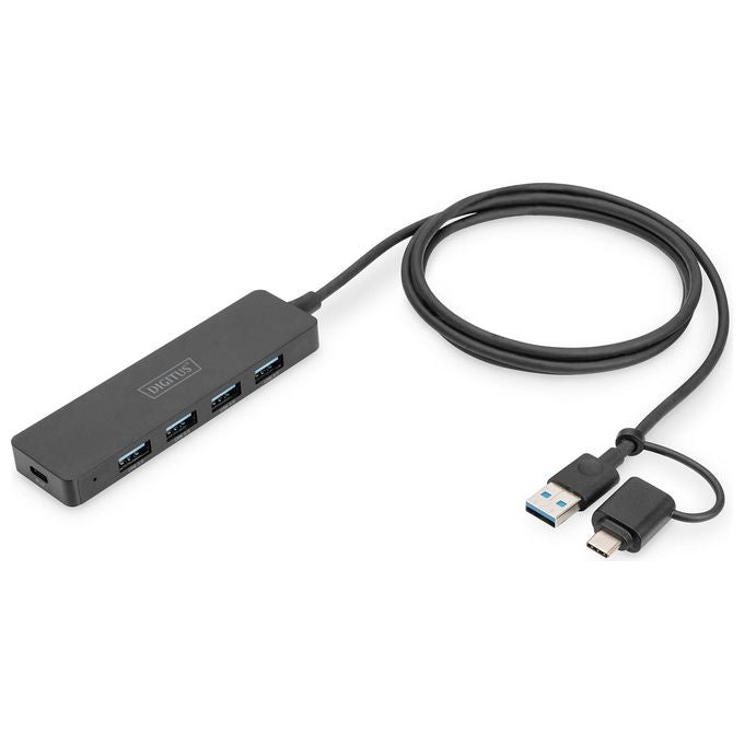 Digitus Hub USB 3.0 4 Porte Slim Line