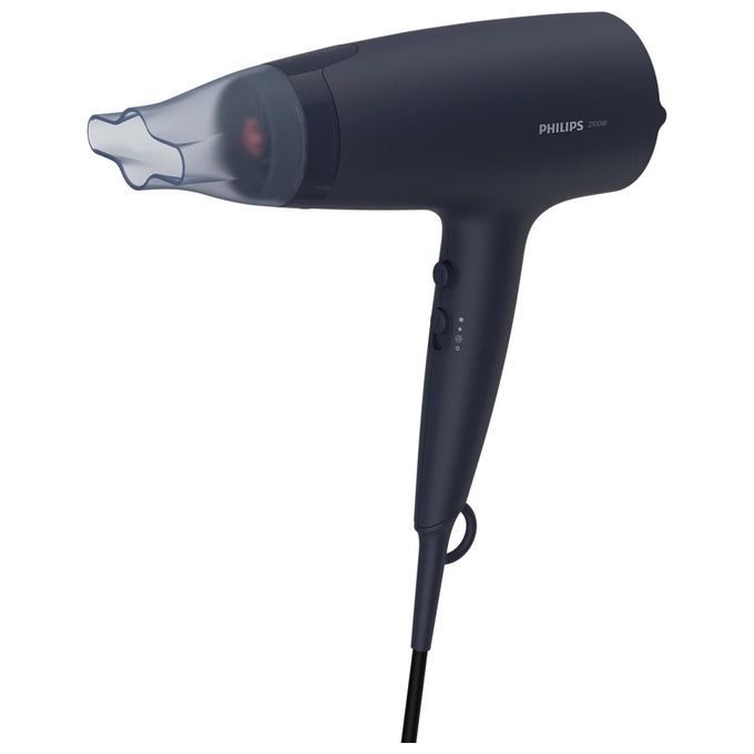 Philips BHD360-20 Serie 3000 Asciugacapelli 2100 W ThermoProtect Ionic 6 impostazioni con concentratore e diffusore colore Blu Marino