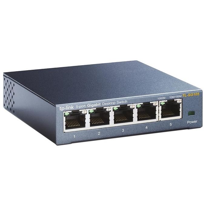 TP-Link TL-SG105 Switch Ethernet Gigabit 5 porte Non gestito Nero