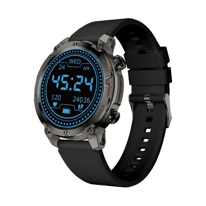 Nilox NXSWTRAILROUND Smartwatch 1.39'' 100+ Sport Cardiofrequenzimetro Ossigeno Notifiche 5 giorni autonomia colore Nero