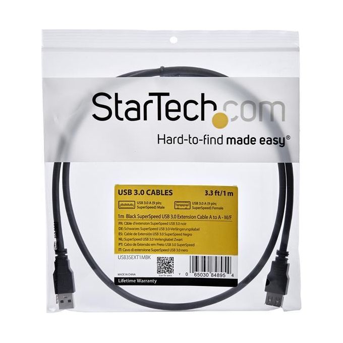 StarTech Cavo di prolunga USB 3.0 SuperSpeed da 1 m A ad A nero - M-F