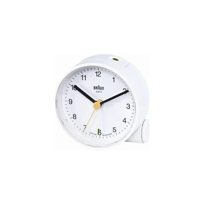 Braun BNC 001 Sveglia al Quarzo Rotonda Bianco