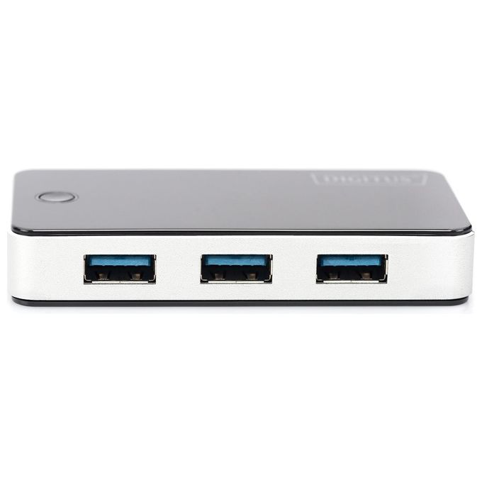 Digitus Hub 4 Porte Usb 3.0 Con Alimentatore Nero