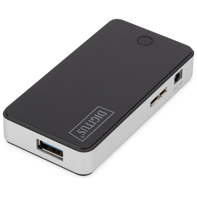 Digitus Hub 4 Porte Usb 3.0 Con Alimentatore Nero